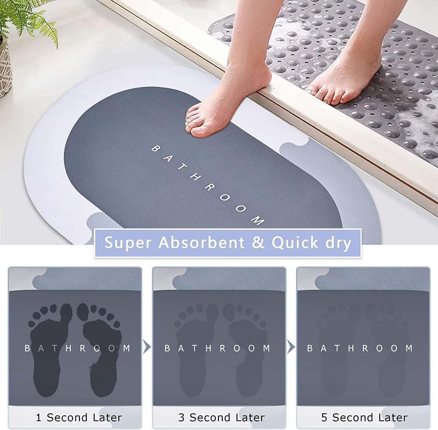 Bath Mat | Door Mat – Super Absorbent & amp, Quick-Drying