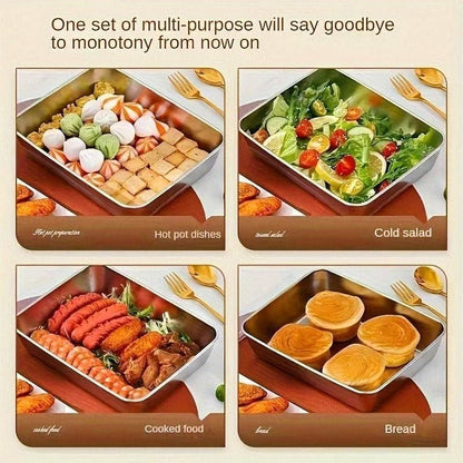 Non Stick Baking Pan Food Storage Box with Cover