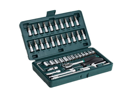 452 -46pcsmetal 14 Socket Set (Black 46pcs)