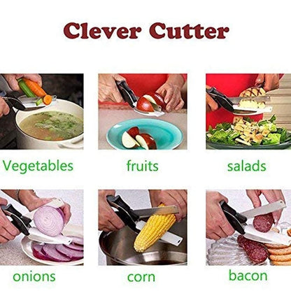 Clever Cutter - 2 in 1 Kitchen Knife / Cleaver Cutters