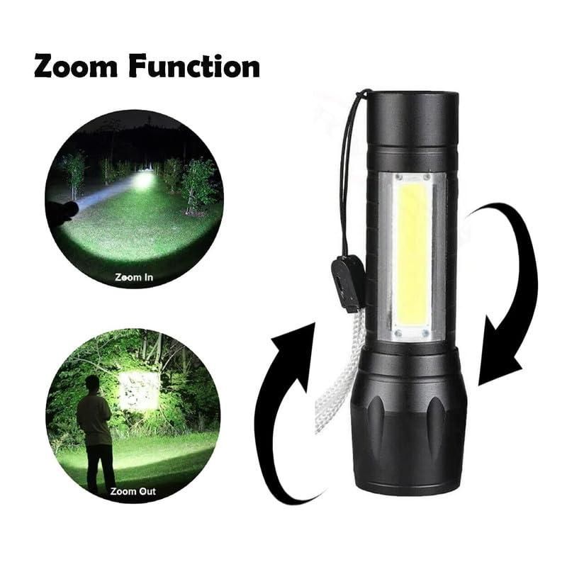 Pocket Size Mini Portable XPE + COB LED Tactical Flashlight