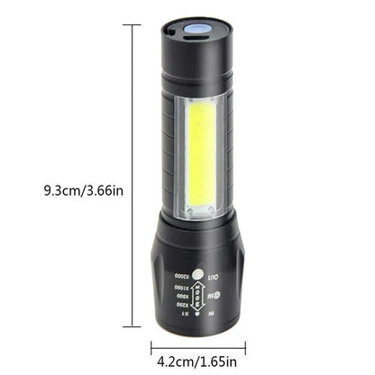 Electric Pocket Torch Plastic Rechargeable Flashlight with Hanging Rope