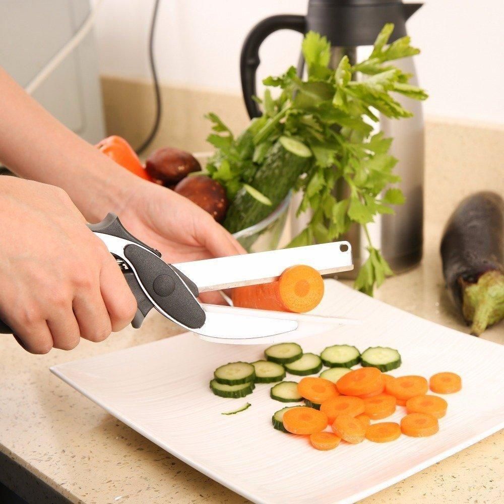 Stainless Steel 4 In 1 Clever Cutter Black