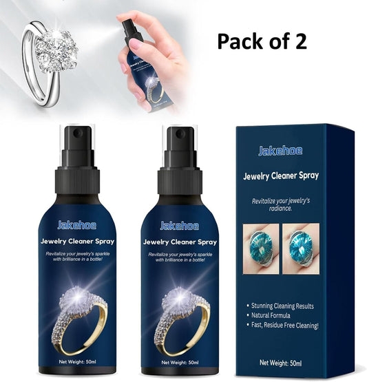 Jewelry Cleaner Spray for Metal Gold Gemstones (Pack of 2)