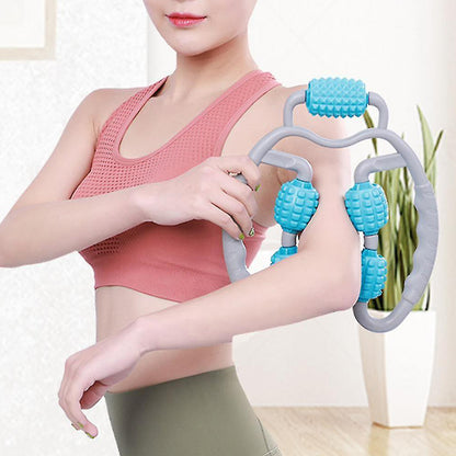 5-Wheel Muscle Massage Roller | Leg & Body Massager for Pain Relief & Recovery | Deep Tissue Roller for Home & Fitness Use